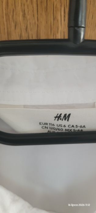 Koszula biała h&m 116