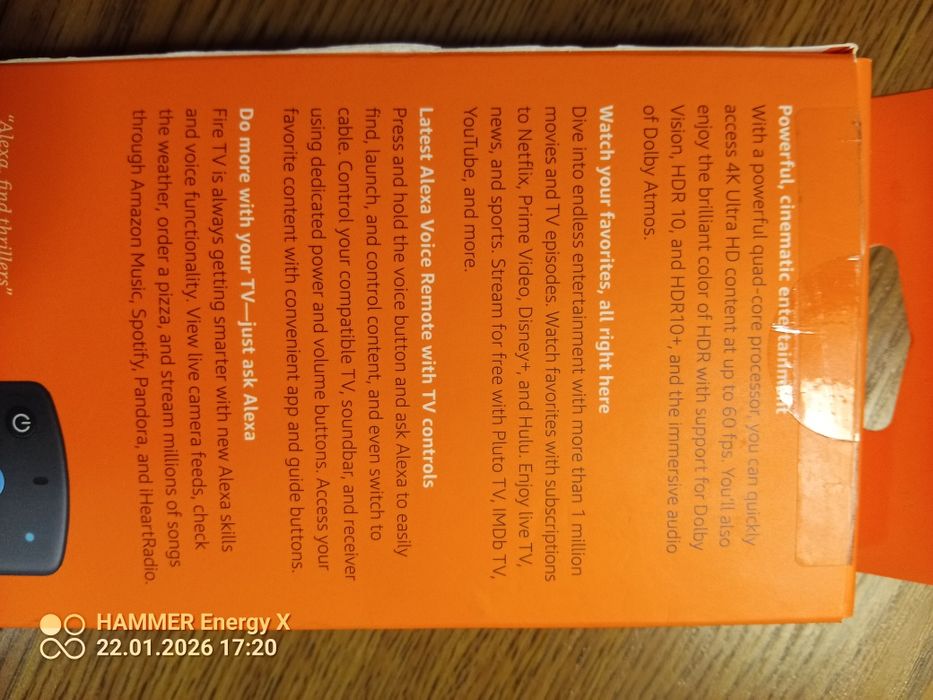 Fire TV stick 4K Amazon odtwarzacz multimedialny