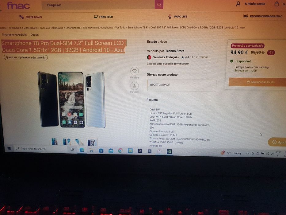 Smartphone T8 Pro
