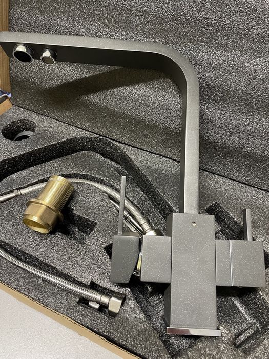 Змішувач для кухні під фільтр осмос на три воды кран на мийку Globus