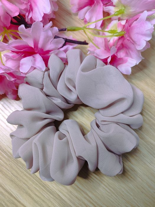 Scrunchie do włosów Standard Szyfon beż