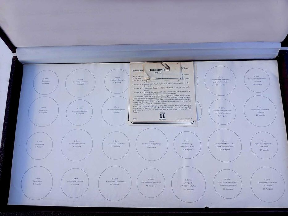 Estojo completo de Moedas - Série Olímpica Montreal 1976