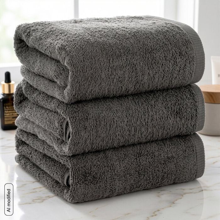Ręcznik Basic 70x140 stalowy gładki 400 g/m2 frotte
