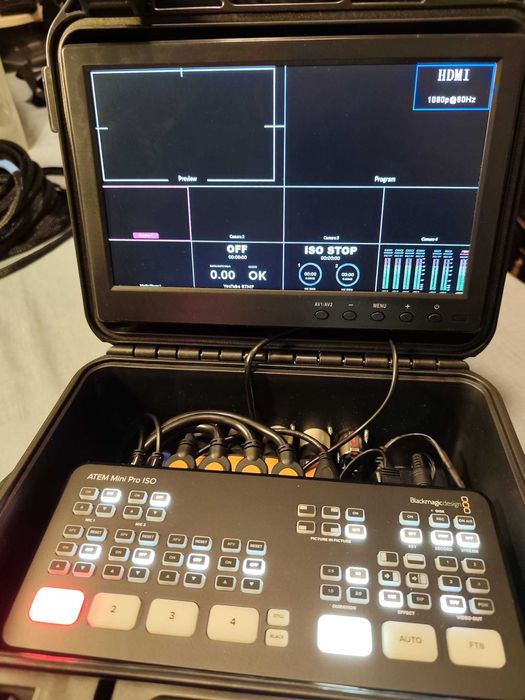Kit Portátil Streaming - Blackmagic ATEM Mini Pro ISO