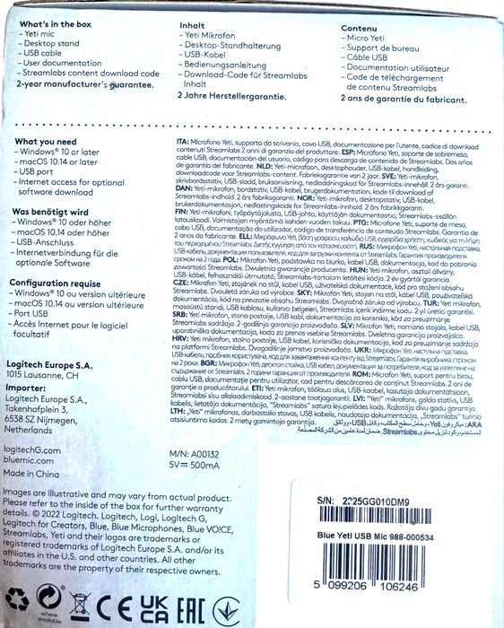 Blue Yeti Usb Microfone (aurora collection)