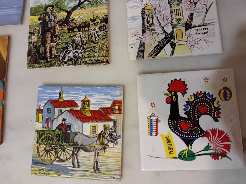 Conjunto de 10 Azulejos Antigos Diversos