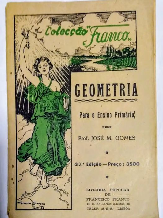 Caderno de Geometria ensino primário anos 50/60