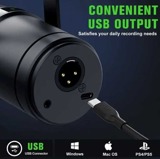 Profesjonalny mikrofon studyjny USB do transmisji podcastów !!!NOWY!!!