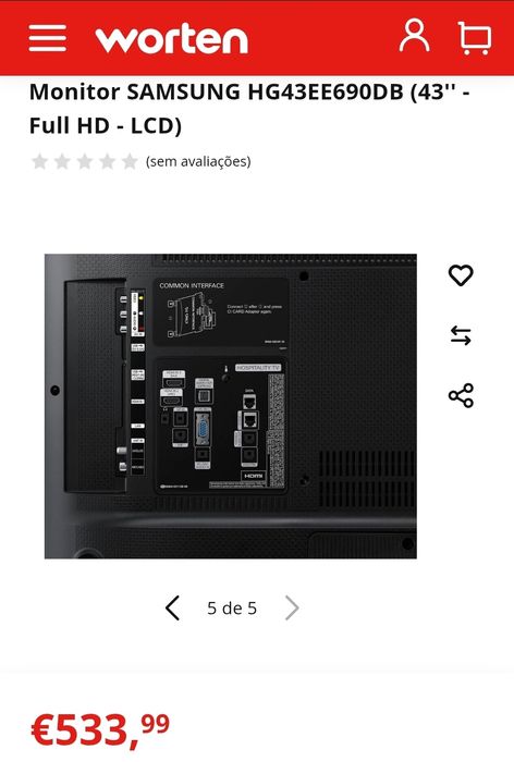 Samsung 43" HG43EE690DB