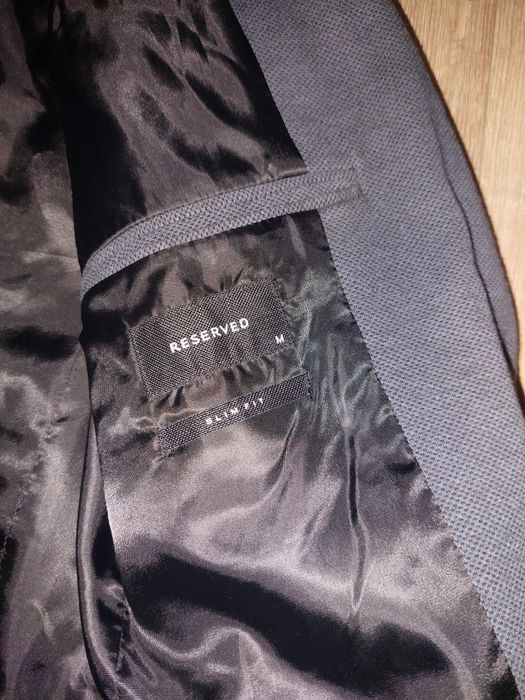 Szara marynarka Slim Fit r.M Reserved egzamin8 bierzmowanie