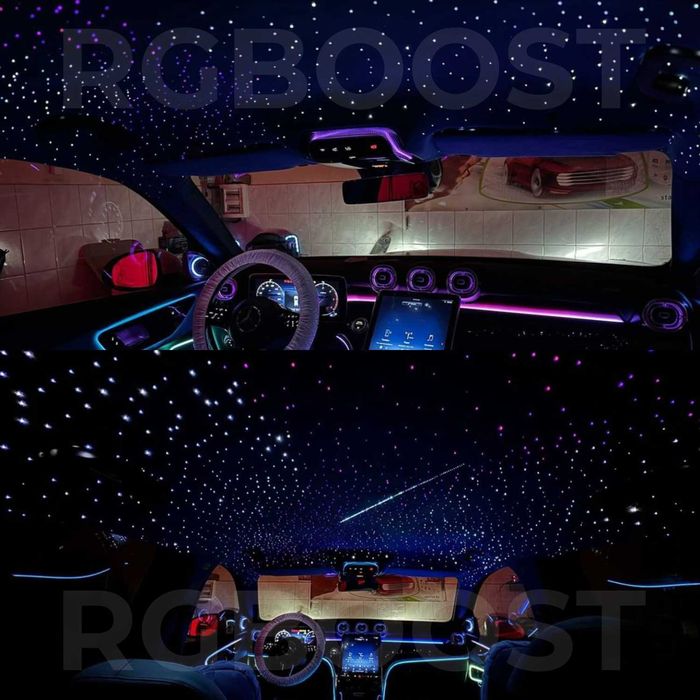 Звездное небо (920 точек) + кометы (96 точек RGB) на все марки авто