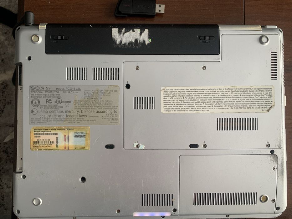 Ноутбук Sony vaio PCG-5J2L