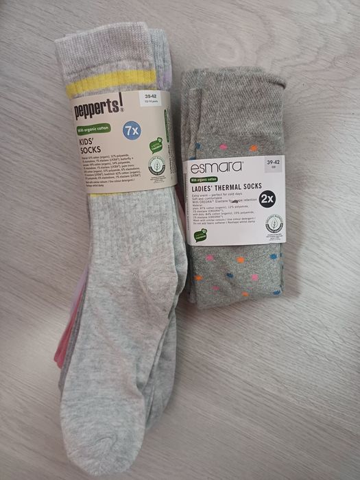 Skarpetki 39-42, 9 sztuk