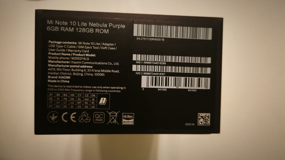 Smartfon Xiaomi mi note 10 lite 6 GB RAM telefon komórkowy etui