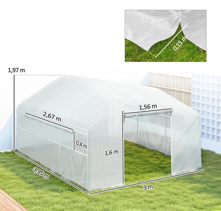 Estufas 4x3x2 metros Novas com entrega incluída.