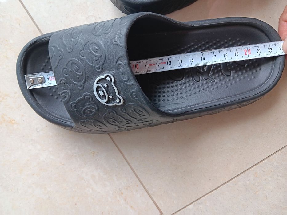 Slides chinelos de borracha leves preto 36-37