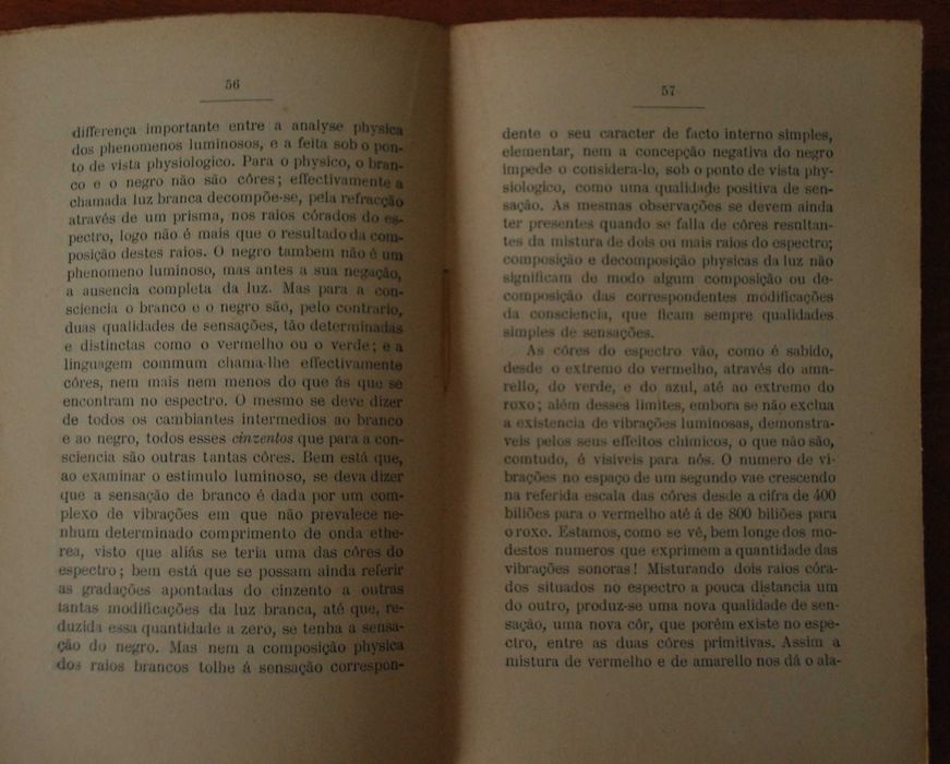 Psychologia Physiologica do Dr. José Mantovani - 1ª Edição Ano 1903