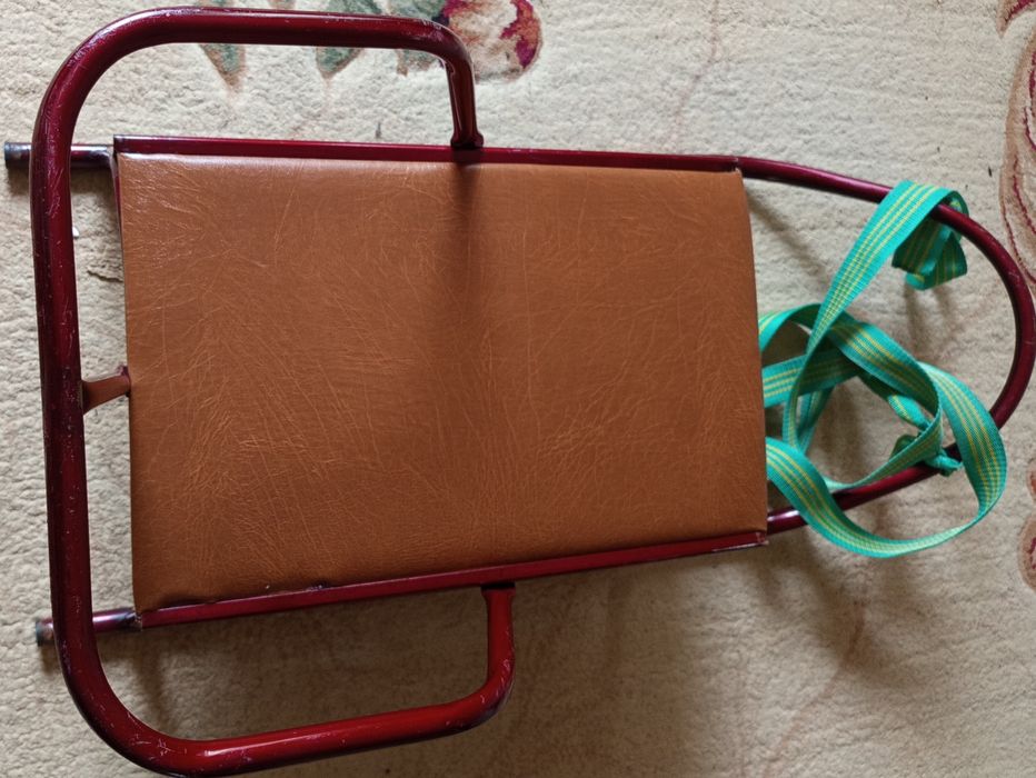 Санчата (сані) дитячі зі спинкою, сидіння штучна шкіра