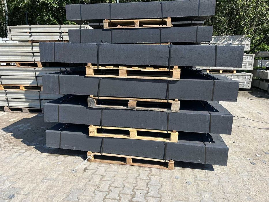 Podmurówka wibroprasowana grafitowa