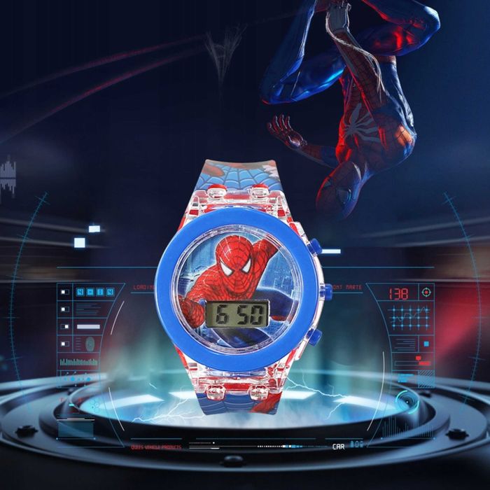 Zegarek spidermen dla dzieci chłopca Elektroniczny LED Spider-Man