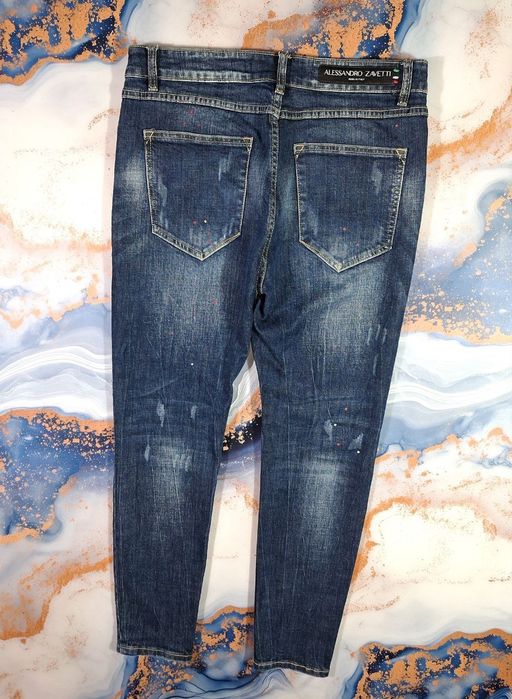 Джинсы Alessandro Zavetti зауженные рваные джоггеры: 550 грн