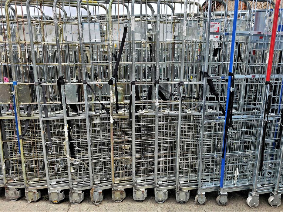 Wózek Kosz Box Transportowy Rollkontener Magazynowy Siatkowy Kurierski