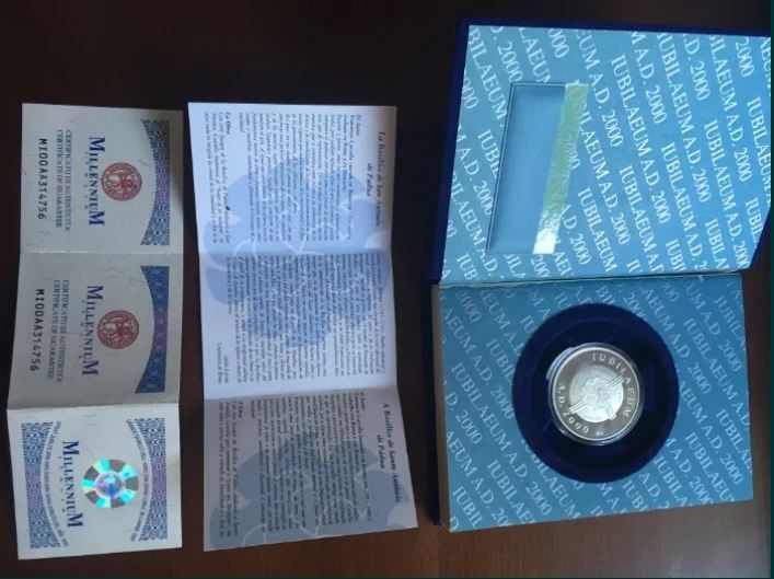 Moeda de Prata VATICANO Iubilaeum 2000 A.D.