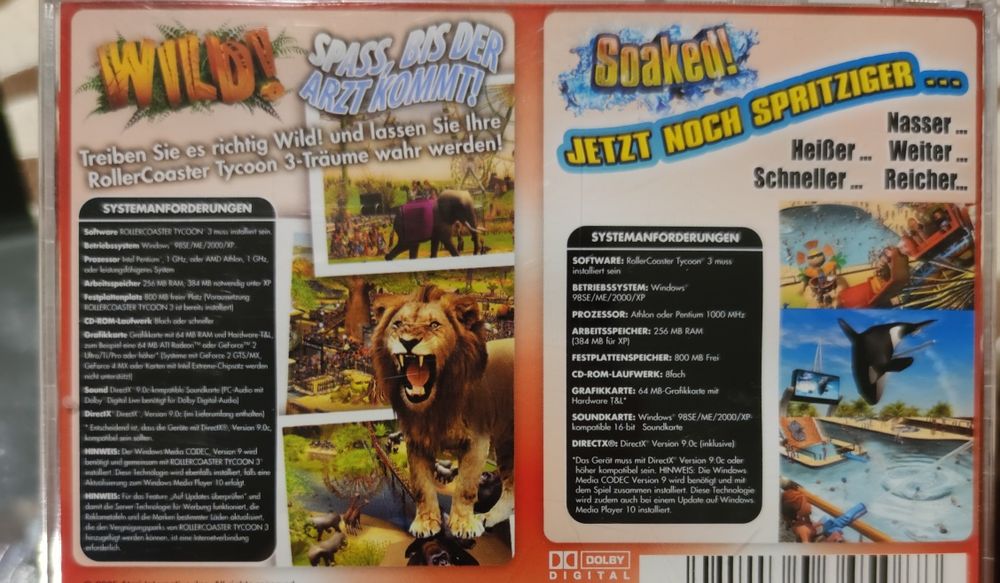 Gry komputerowe Rollercoaster Tycoon 3 Wild + Soaked (dodatki)