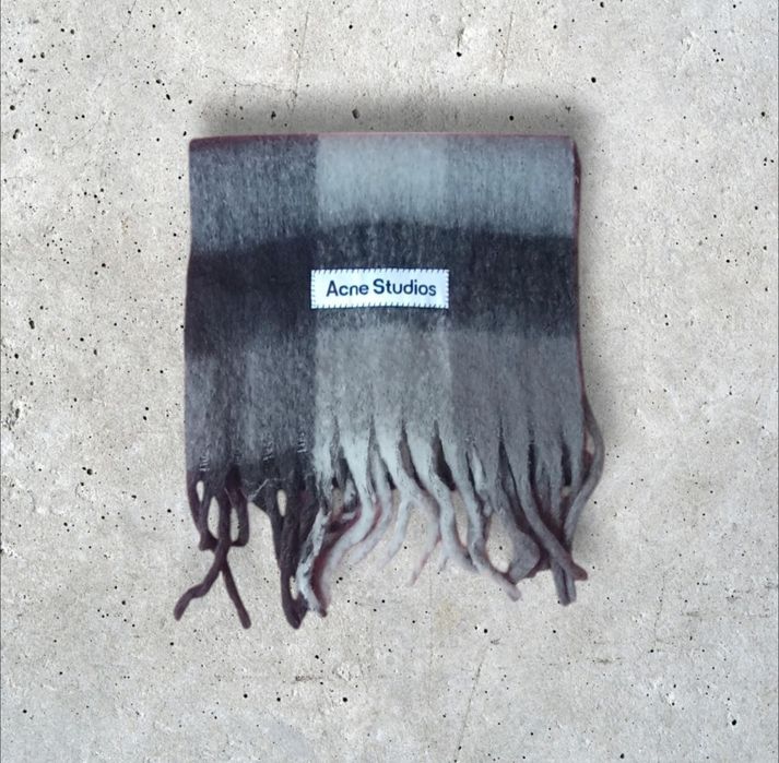 Szalik  acne studios czarny szary