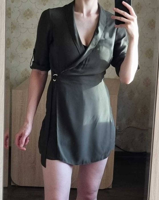 Хакі комбінезон спідниця-шорти Miss Selfridge, XS-S/42-44