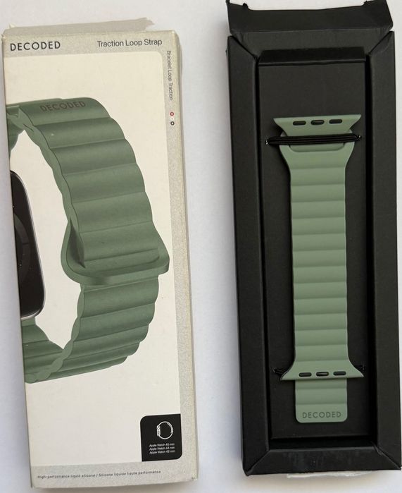 Bracelete magnética Decoded silicone traction para Apple Watch 42 a 45 mm (verde)- nova