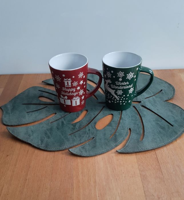 Zestaw 2 kubków świątecznych zielony czerwony Beck's Boże Narodzenie