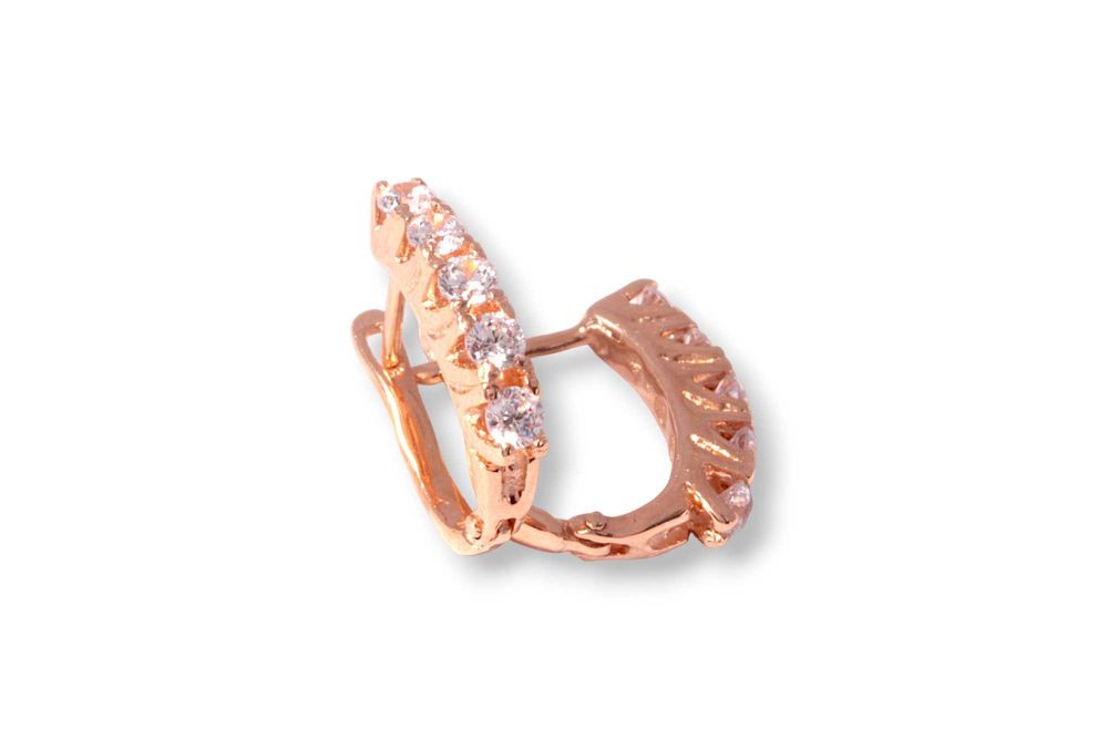 Золотые серьги с фианитами