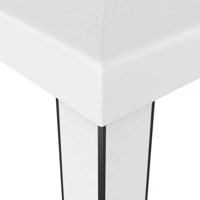 Gazebo com Toldo Duplo e Luzes LED 3x3 m – Branco
