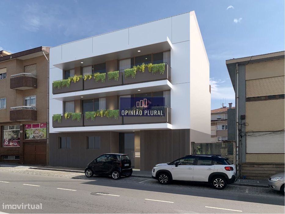 T2 Novo no Centro de Espinho com Duas Frentes