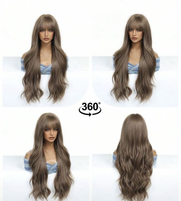 Peruca marron longa