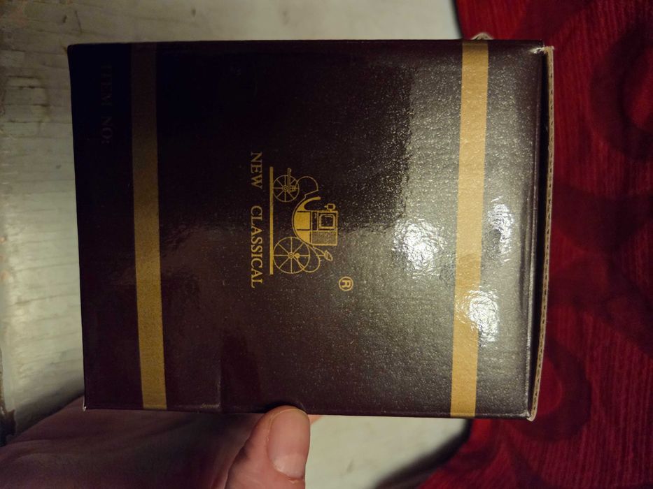 Попільничка та запальничка з синього мололітного мармуру