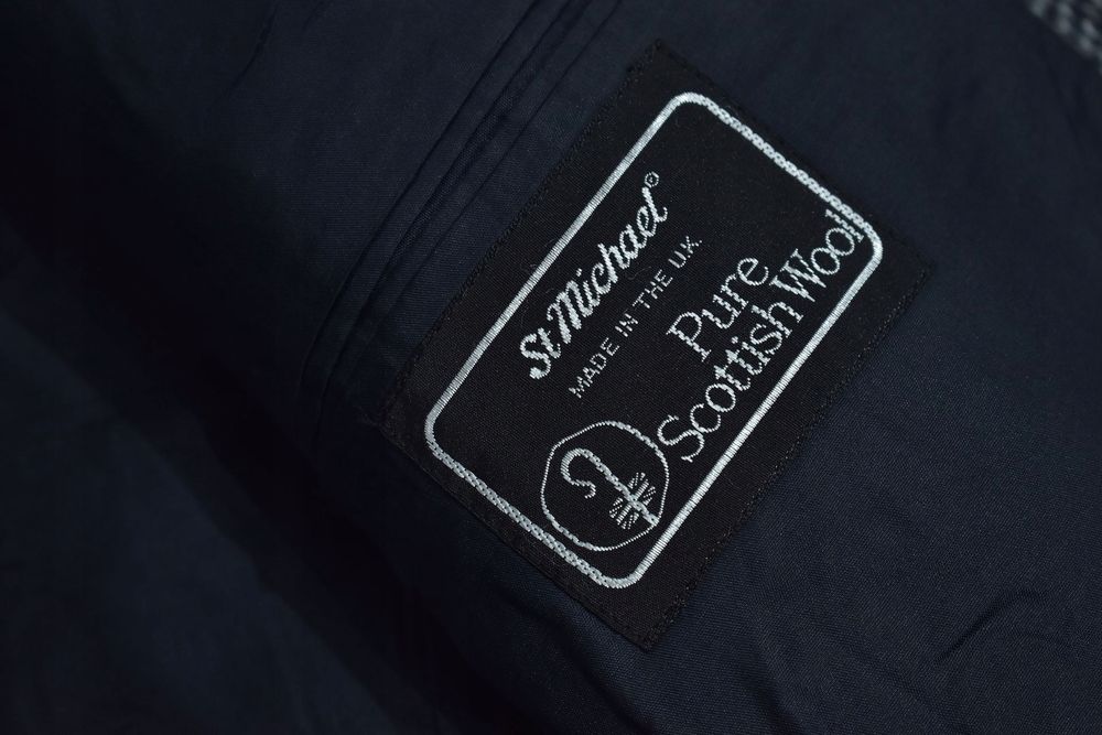 Harris Tweed Wełniana Marynarka Męska Short 40