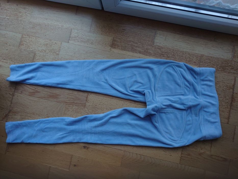 Welurowe Legginsy push up błękitne, Mielczarkowski xs