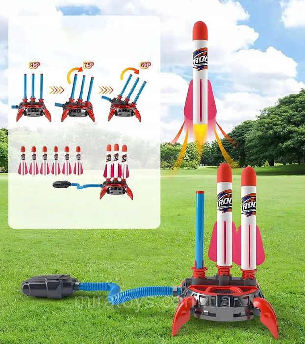 Дитячий набір "Стрибок ракети" з пусковою установкою на 3 ракети