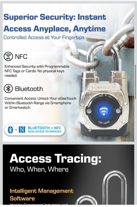 Zewnętrzna inteligentna kłódka 5. generacji eGeeTouch