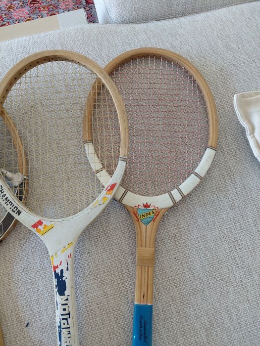4 Raquetes madeira vintage