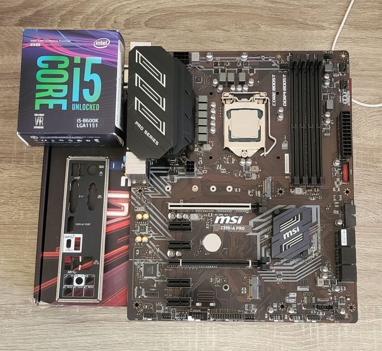 Intel core i5 8600k + płyta główna msi pro z390