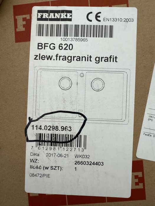 Zlew dwukomorowy Franke