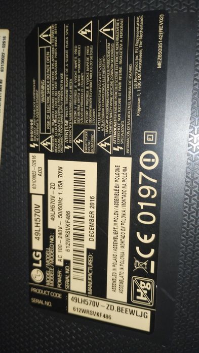 Płyta główna TV LG 49LH570H sprawna