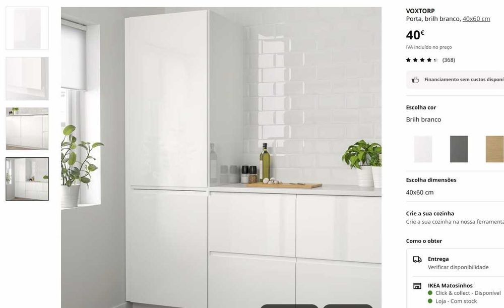 Porta Ikea Voxtorp 40x60cm para armários Metod