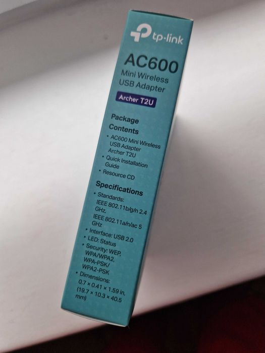 TP-Link Archer T2U dwupasmowa, bezprzewodowa karta sieciowa USB AC600