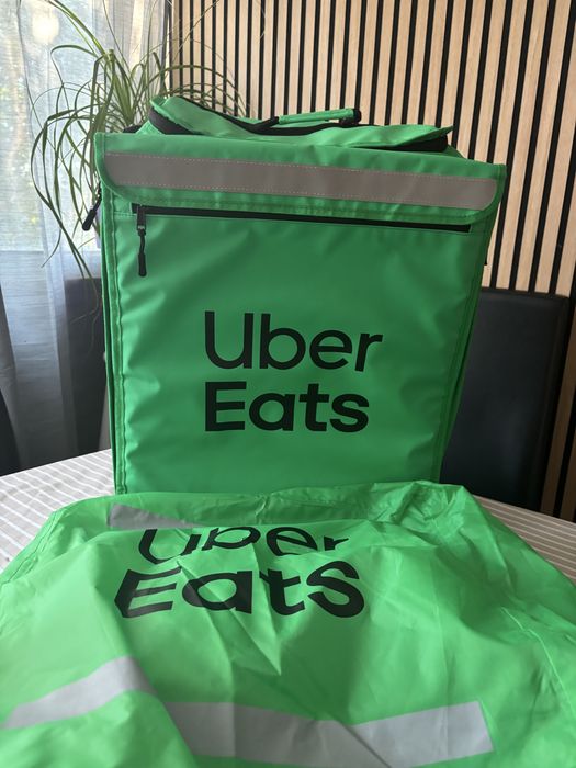 Mochila Térmica Uber Eats + Capa (Nova)