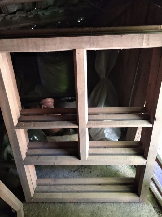 Рама оконная деревянная 113х73(1шт), 97х75.5(3шт) сосна выдержка 20лет