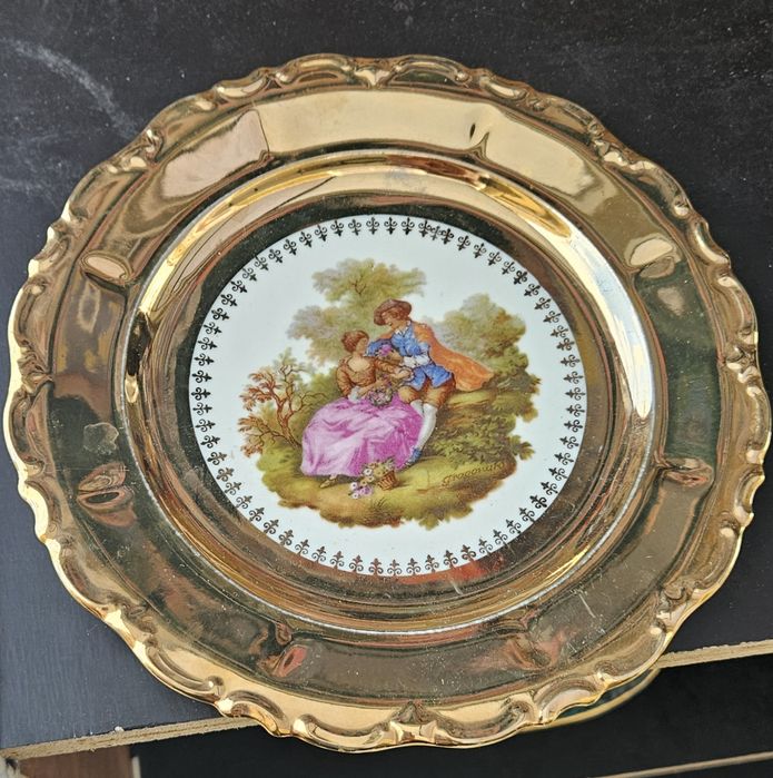 Prato decorativo em porcelana